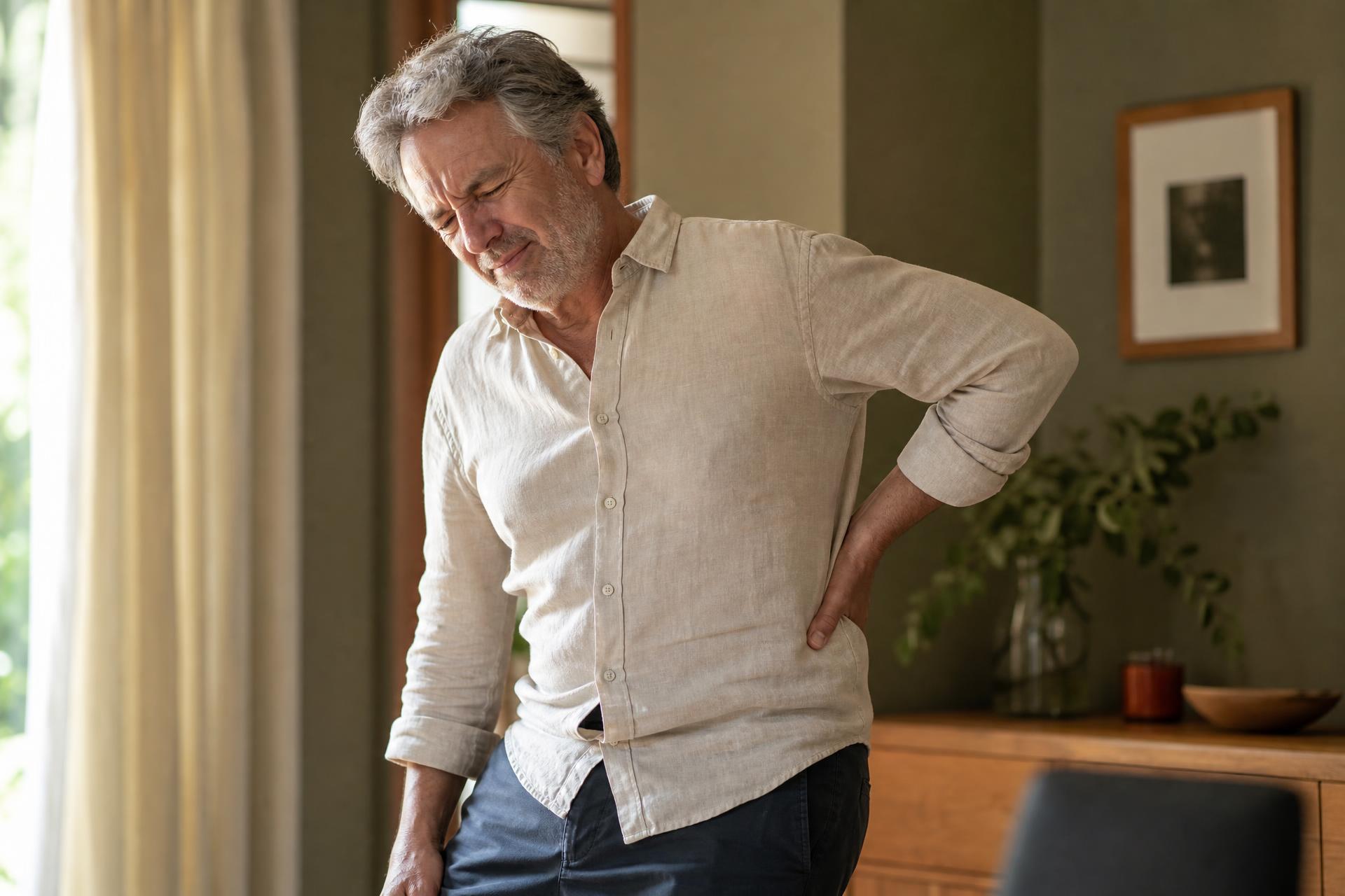 Man relaxing at home